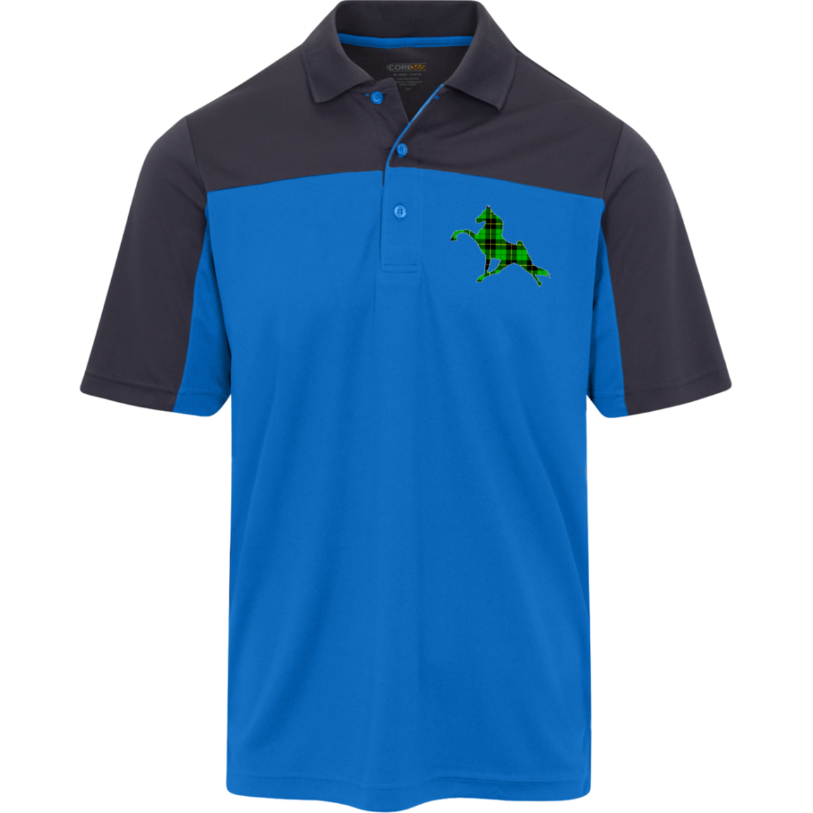 TWH PERFORMANCE GREEN PLAID CE101 Core 365 Mens Balance Pique Polo