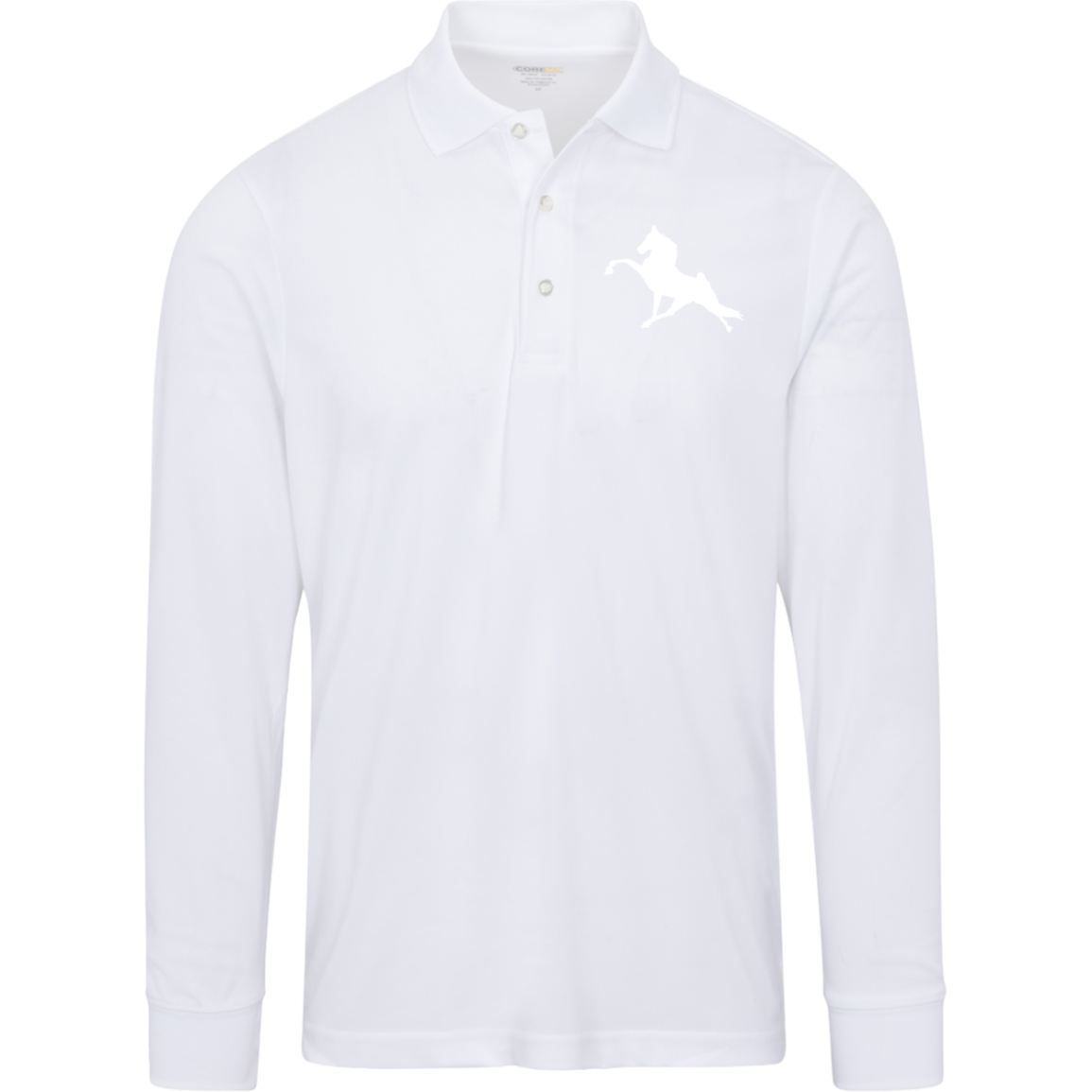 TWH PERFORMANCE (WHITE) 88192 Core 365 Mens Pinnacle Long Sleeve Pique Polo