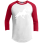 TWH PERFORMANCE STYLE 2 (WHITE) CLOSEOUT - YT200 Youth 3/4 Raglan Sleeve Shirt