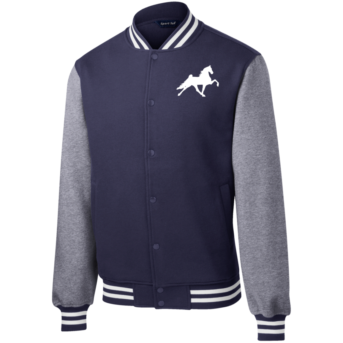 TWH PERFORMANCE STYLE 2 (WHITE) CLOSEOUT - ST270 Fleece Letterman Jacket