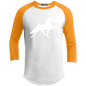 TWH PERFORMANCE STYLE 2 (WHITE) CLOSEOUT - YT200 Youth 3/4 Raglan Sleeve Shirt