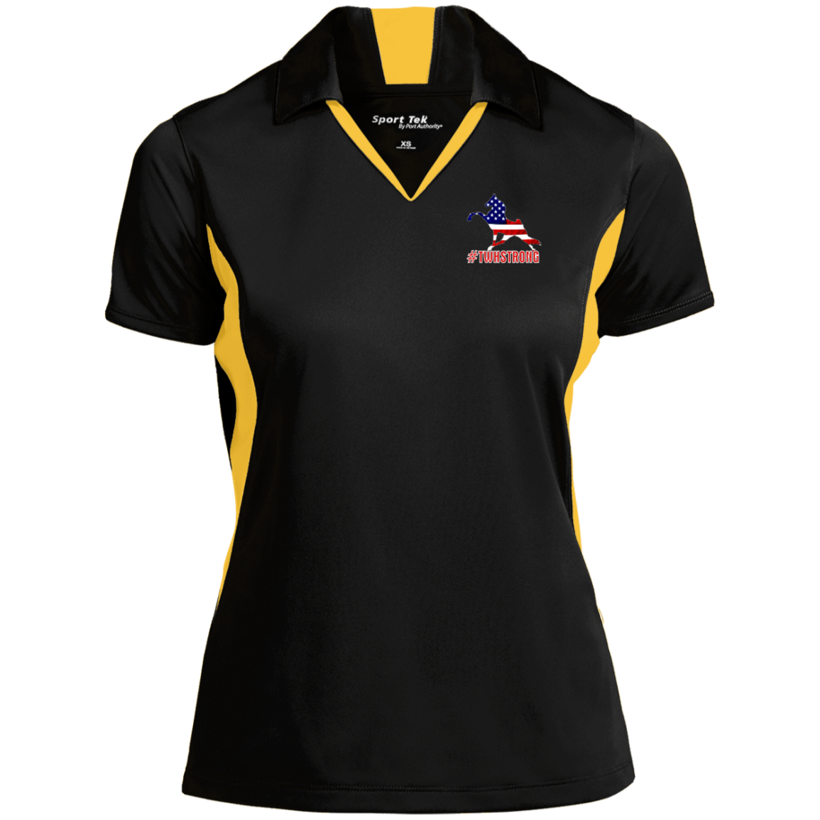 TWH STRONG PERFORMANCE WALK AMERICAN CLOSEOUT - LST655 Ladies' Colorblock Performance Polo