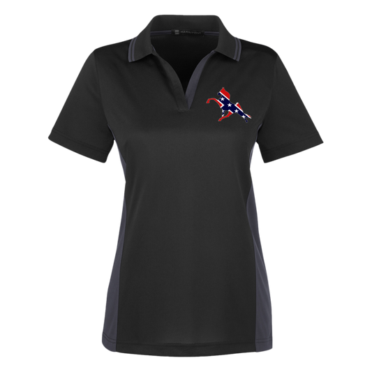 REBEL ON THE RAIL TWH PERFORMANCE M386W Harriton Womens Colorblock Polo