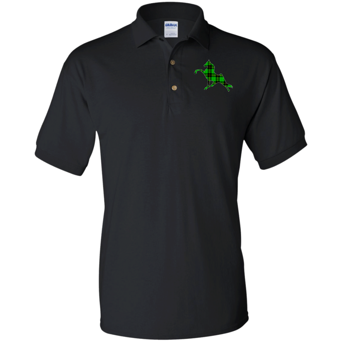 TWH PERFORMANCE GREEN PLAID G880 Jersey Polo Shirt