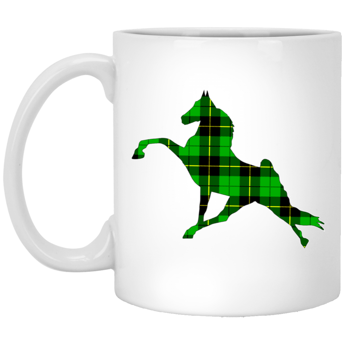 TWH PERFORMANCE GREEN PLAID XP8434 11oz White Mug