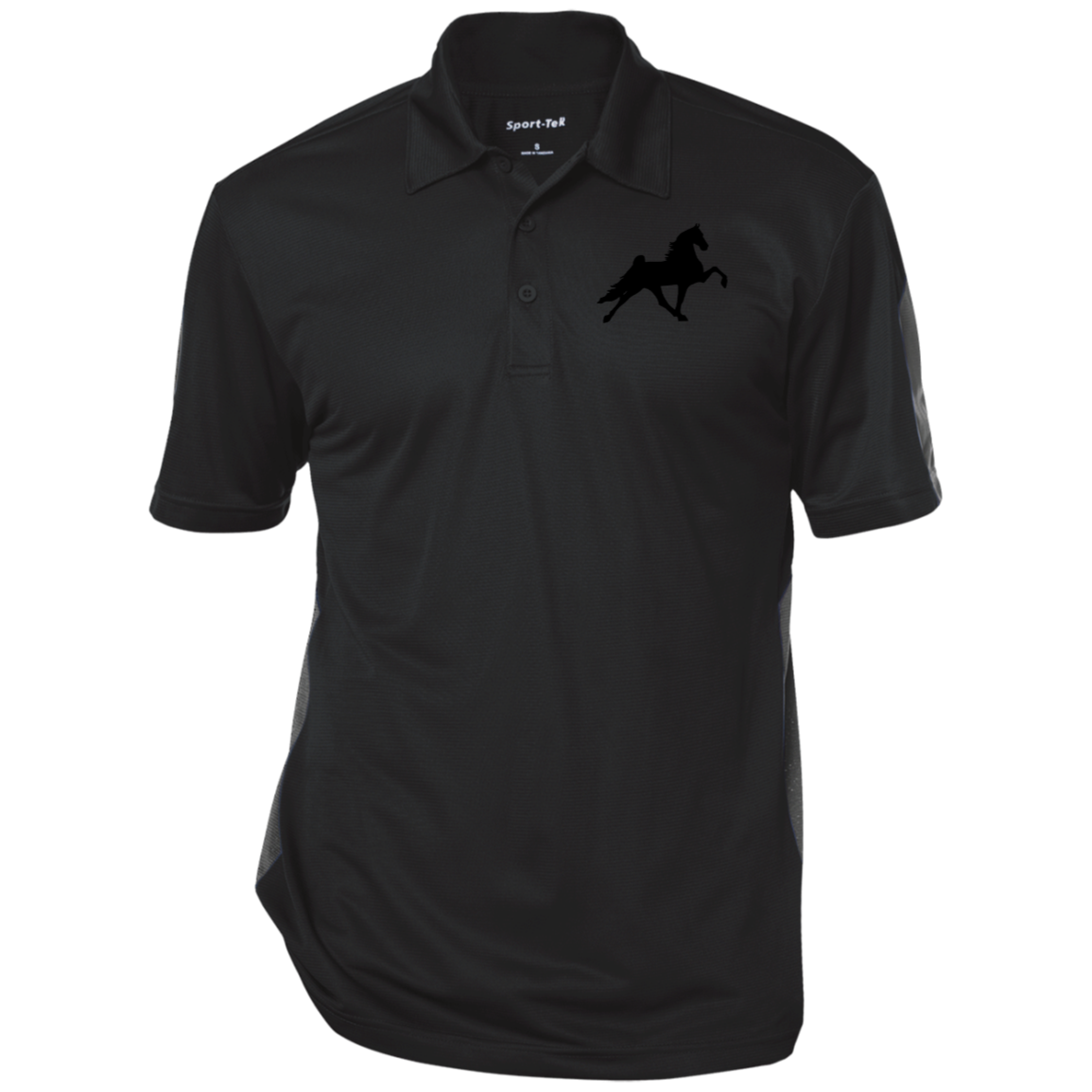 TWH PERFORMANCE STYLE 2 (BLACK) CLOSEOUT - ST695 Performance Textured Three-Button Polo