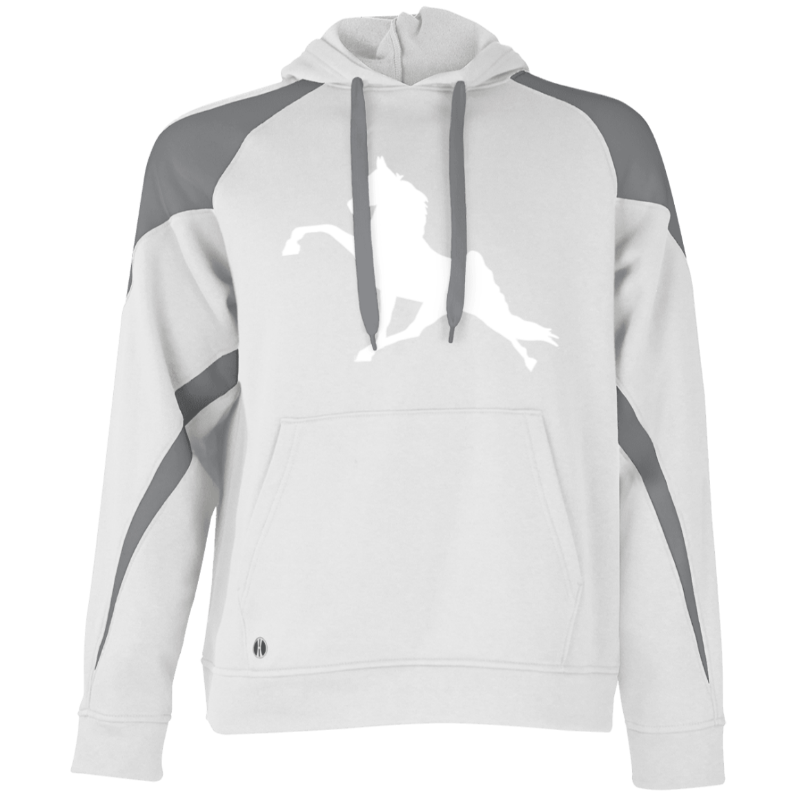 TWH PERFORMANCE (WHITE) 229546 Athletic Colorblock Fleece Hoodie