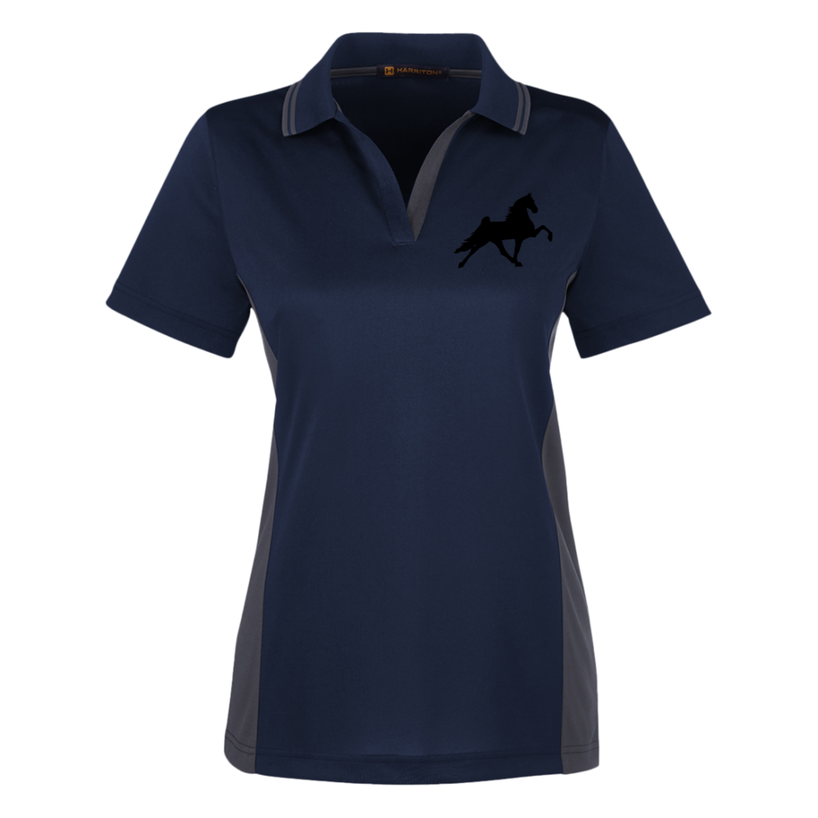 TWH PERFORMANCE STYLE 2 (BLACK) M386W Harriton Womens Colorblock Polo