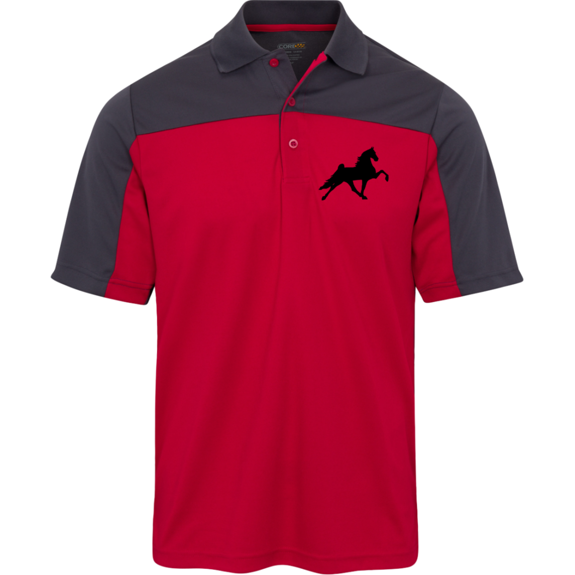 TWH PERFORMANCE STYLE 2 (BLACK) CE101 Core 365 Mens Balance Pique Polo