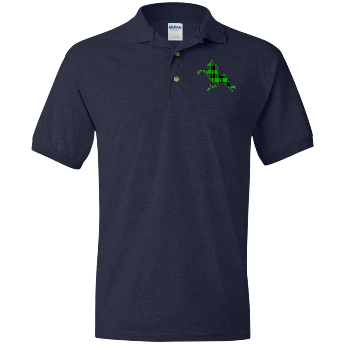 TWH PERFORMANCE GREEN PLAID G880 Jersey Polo Shirt