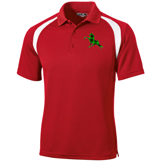 TWH PERFORMANCE GREEN PLAID CLOSEOUT - T476 Moisture-Wicking Tag-Free Golf Shirt