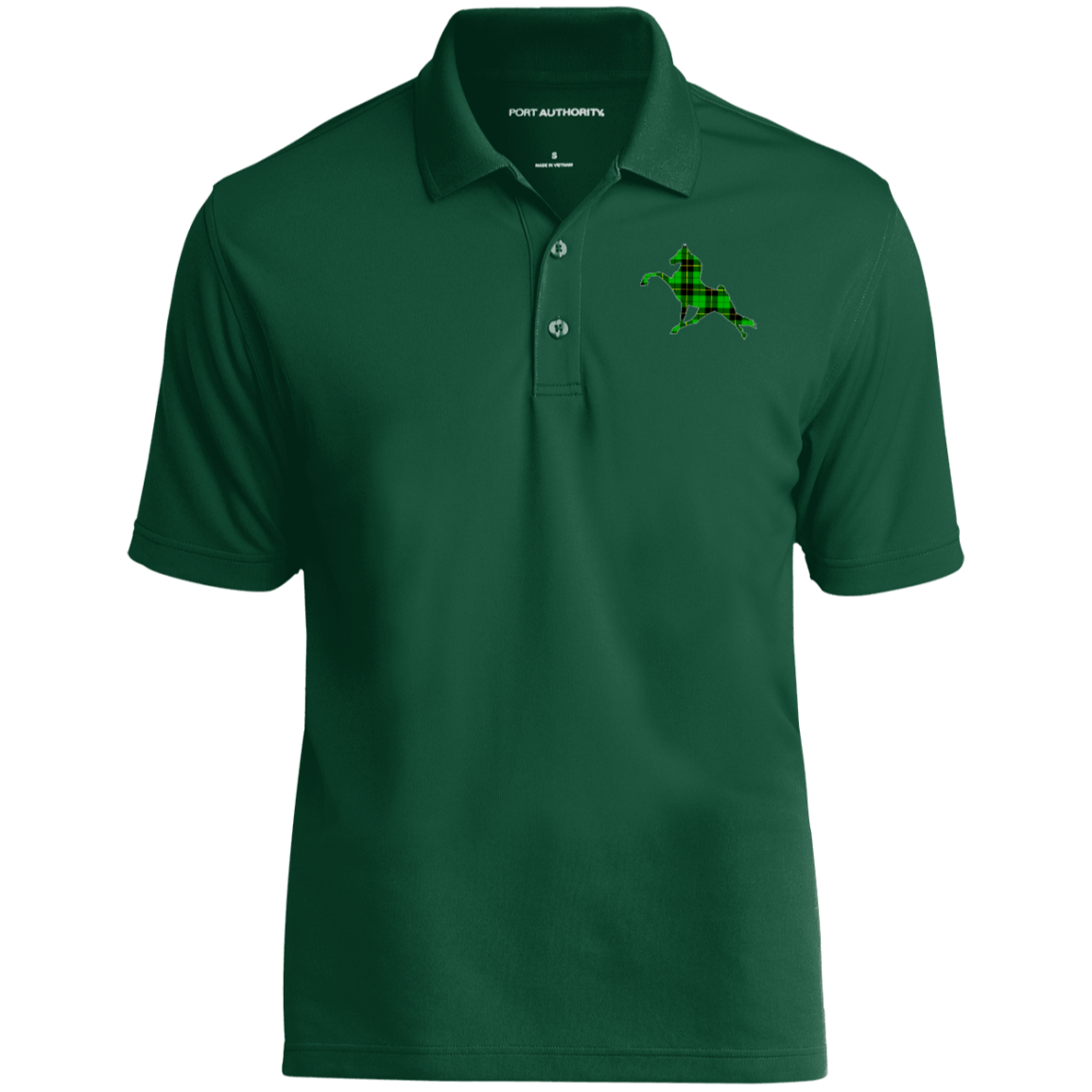 TWH PERFORMANCE GREEN PLAID CLOSEOUT - K110 Dry Zone UV Micro-Mesh Polo