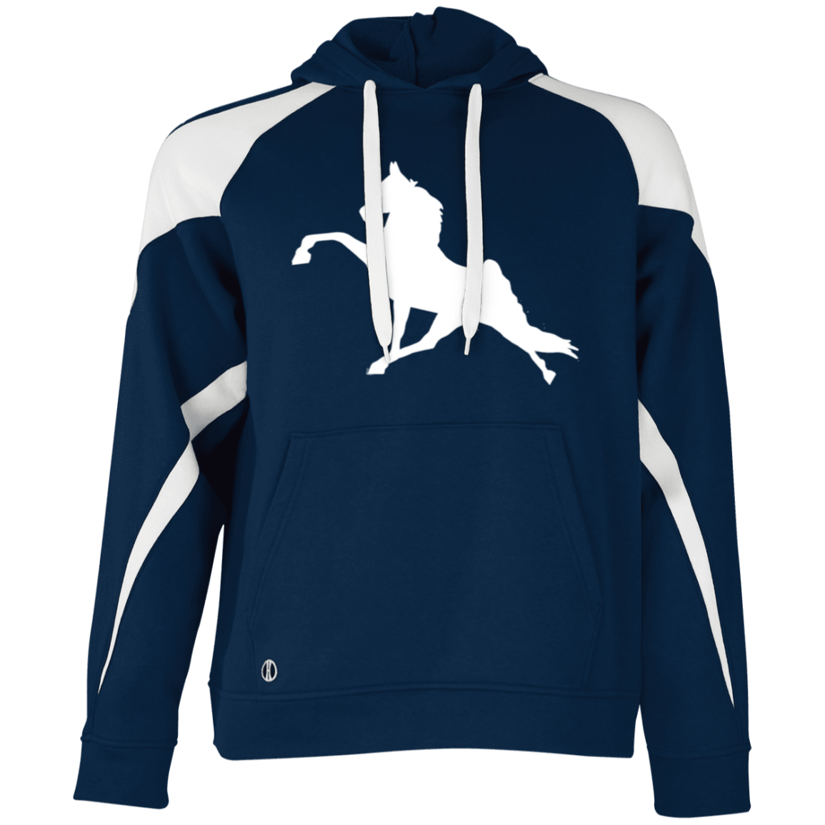 TWH PERFORMANCE (WHITE) 229546 Athletic Colorblock Fleece Hoodie