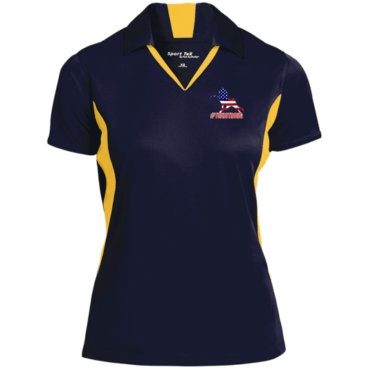 TWH STRONG PERFORMANCE WALK AMERICAN CLOSEOUT - LST655 Ladies' Colorblock Performance Polo