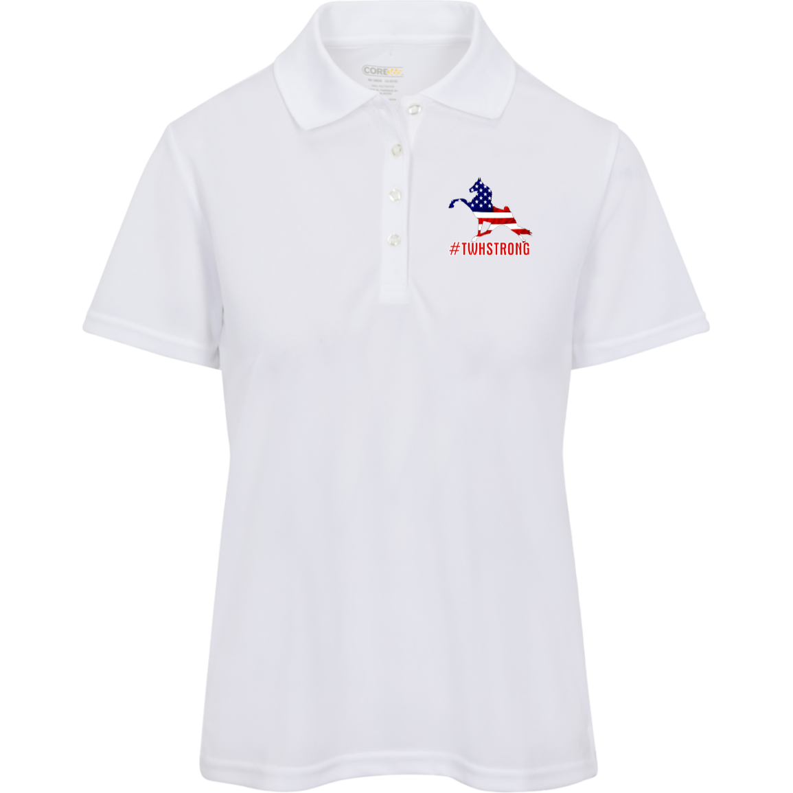 TWH STRONG PERFORMANCE WALK AMERICAN 78181 Core 365 Womens Origin Pique Polo