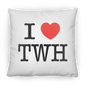 I LOVE TWH (BLACK LETTERS) PILLOWS (THREE SIZES)