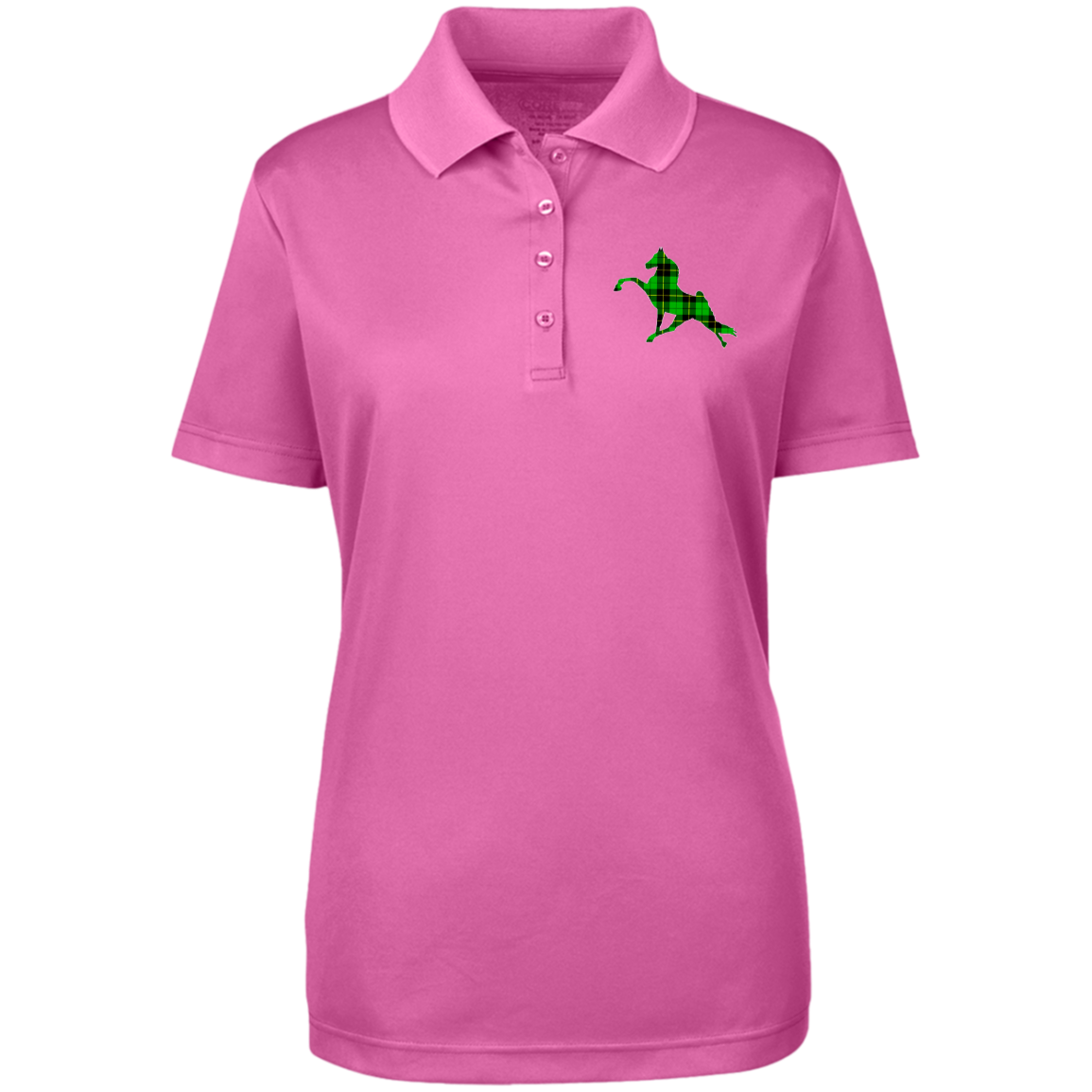 TWH PERFORMANCE GREEN PLAID 78181 Core 365 Womens Origin Pique Polo