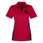 TWH PERFORMANCE (BLACK) M386W Harriton Womens Colorblock Polo