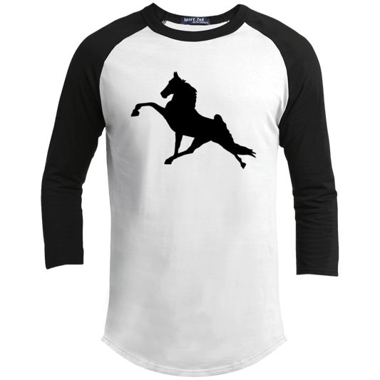 TWH PERFORMANCE (BLACK) CLOSEOUT - YT200 Youth 3/4 Raglan Sleeve Shirt