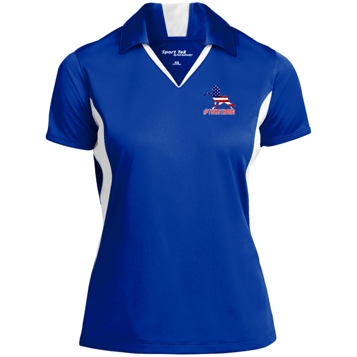 TWH STRONG PERFORMANCE WALK AMERICAN CLOSEOUT - LST655 Ladies' Colorblock Performance Polo