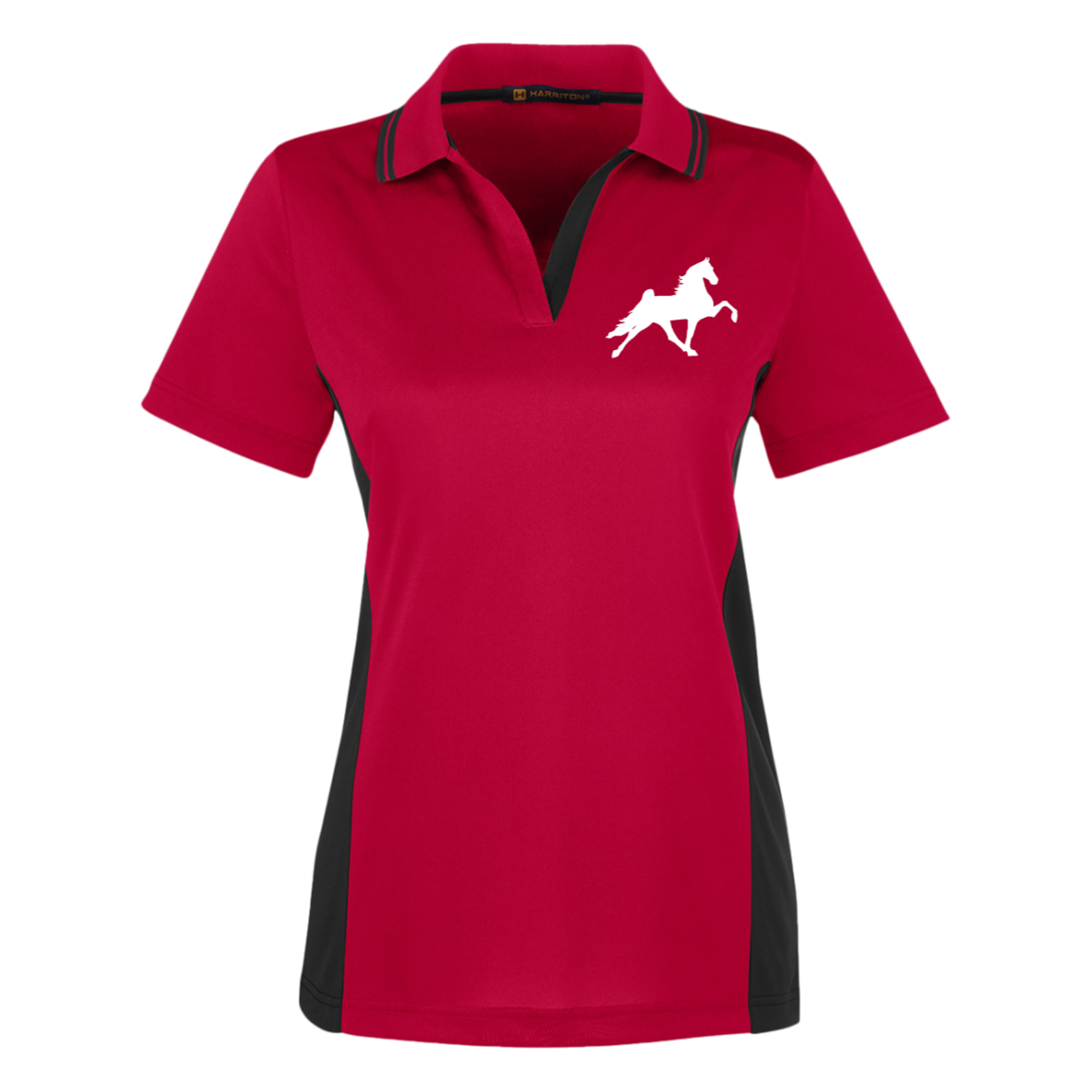 TWH PERFORMANCE STYLE 2 (WHITE) M386W Harriton Womens Colorblock Polo