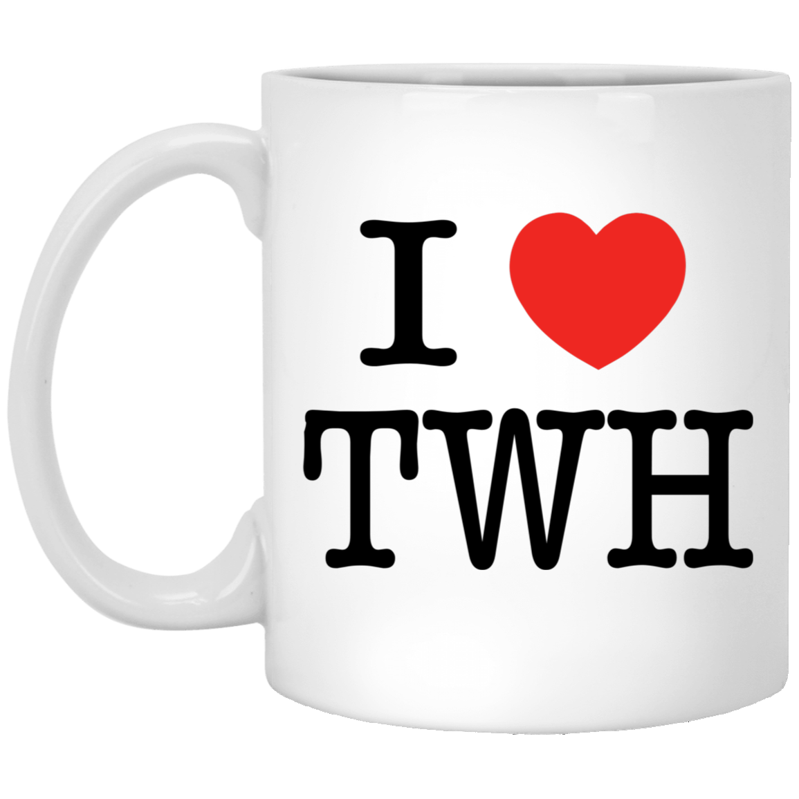 I LOVE TWH (BLACK LETTERS) XP8434 11oz White Mug