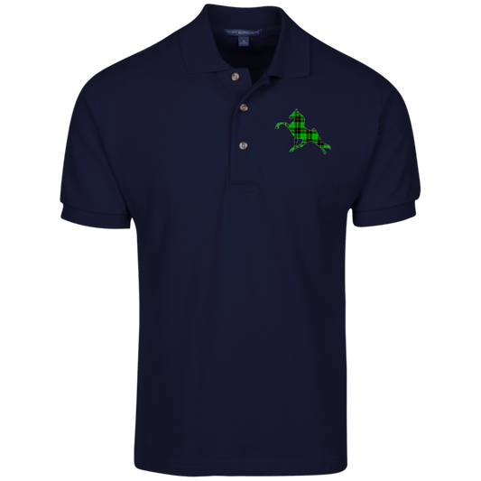 TWH PERFORMANCE GREEN PLAID CLOSEOUT - K420 Cotton Pique Knit Polo