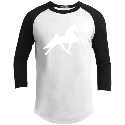 TWH PERFORMANCE STYLE 2 (WHITE) CLOSEOUT - YT200 Youth 3/4 Raglan Sleeve Shirt