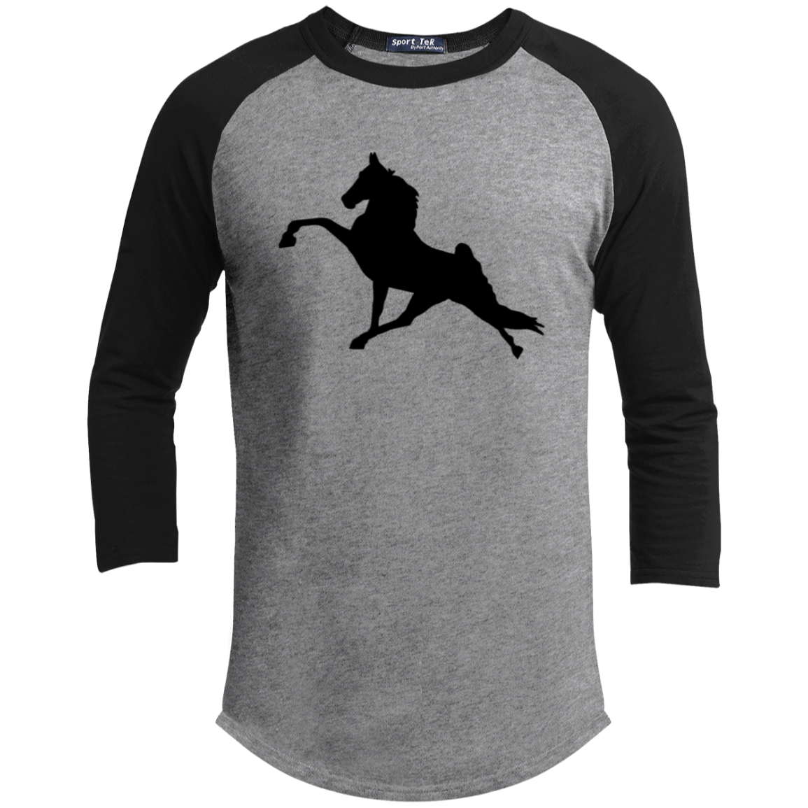 TWH PERFORMANCE (BLACK) CLOSEOUT - YT200 Youth 3/4 Raglan Sleeve Shirt